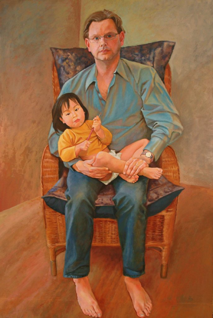 Amanda-Mei Hägg Nordström och Peter Hägg 150x100 cm